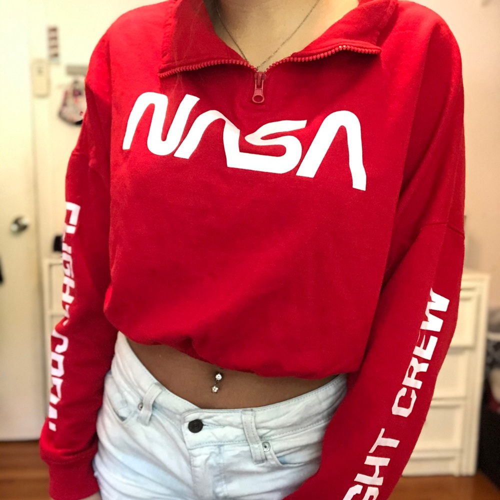 NASA cropped sweatshirt